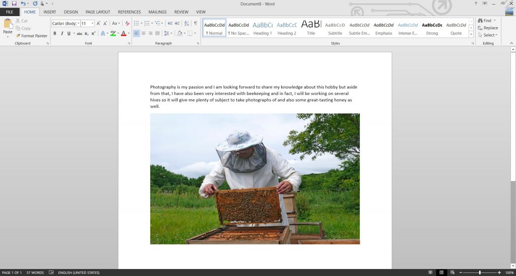 Image of a beekeeper in a document